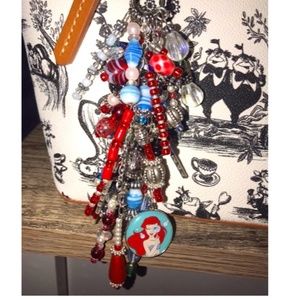 Handmade Beaded Ariel The Little Mermaid Keychain/ Bag Charm